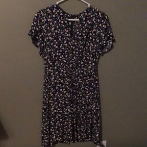 Xhilaration Navy Blue Flower Dress
